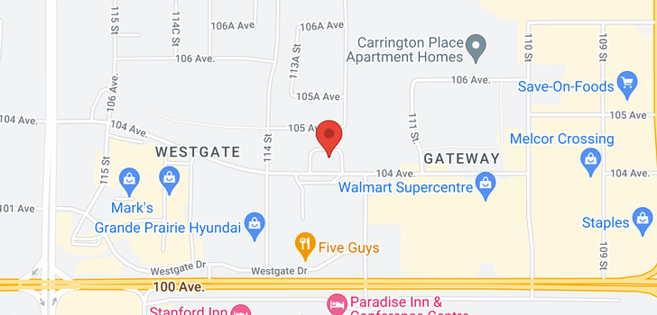 map of 103 11220 104 Avenue